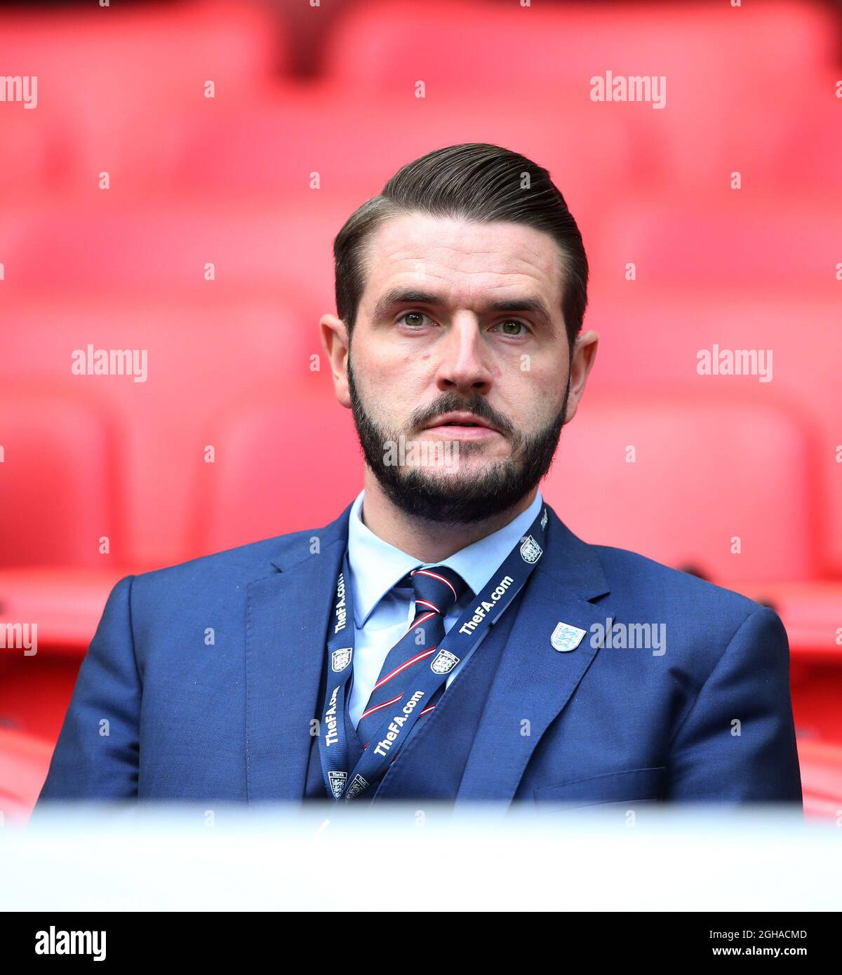 England's Senior Communications Manager Andy Walker during the World Cup Qualifying Group F match at Wembley Stadium, London. Picture date October 8th, 2016 Pic David Klein/Sportimage via PA Images Stock Photo