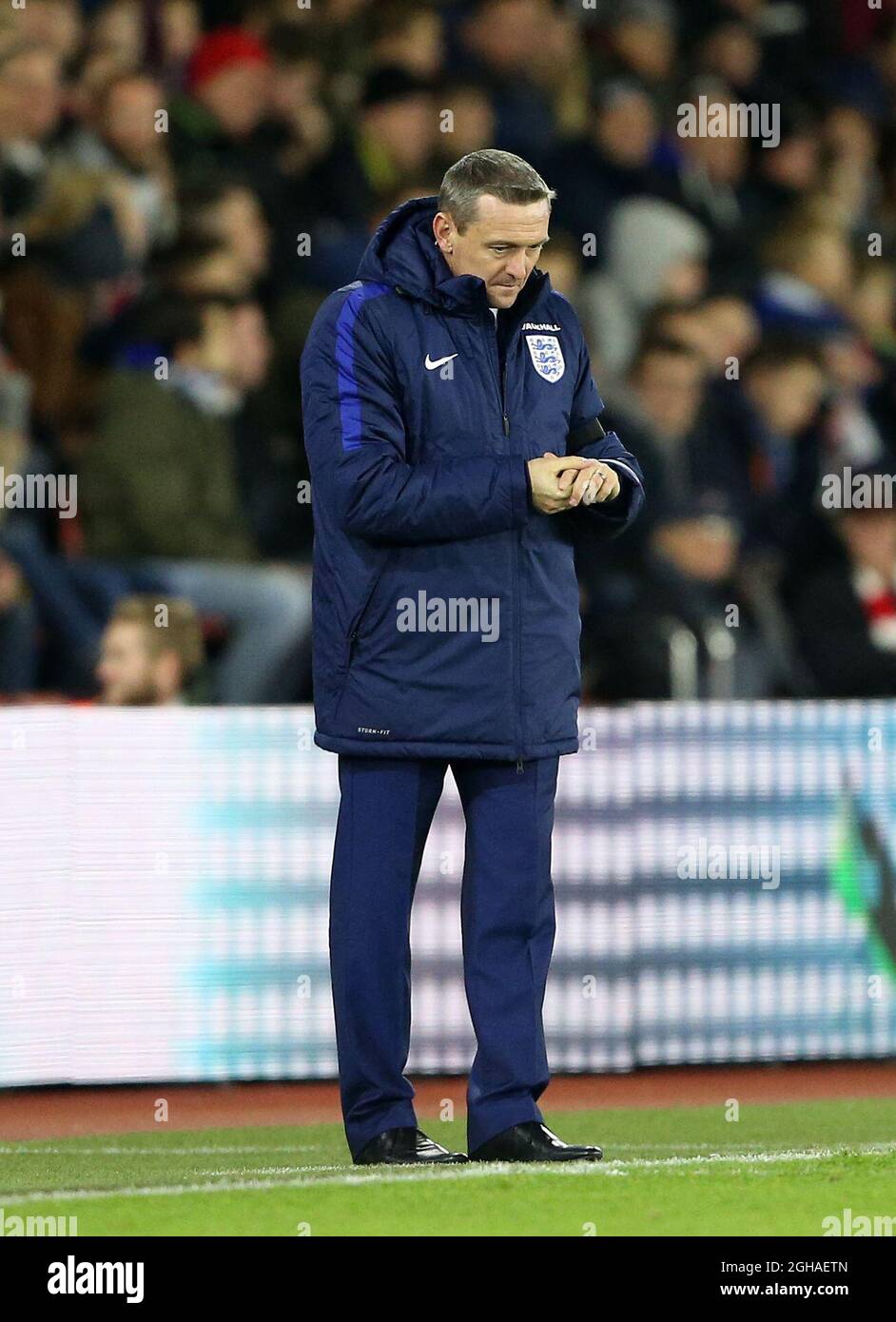 England's Aidy Boothroyd looks on ruefully during the Under 21 International Friendly match at the St Mary's Stadium, Southampton. Picture date November 10th, 2016 Pic David Klein/Sportimage via PA Images Stock Photo