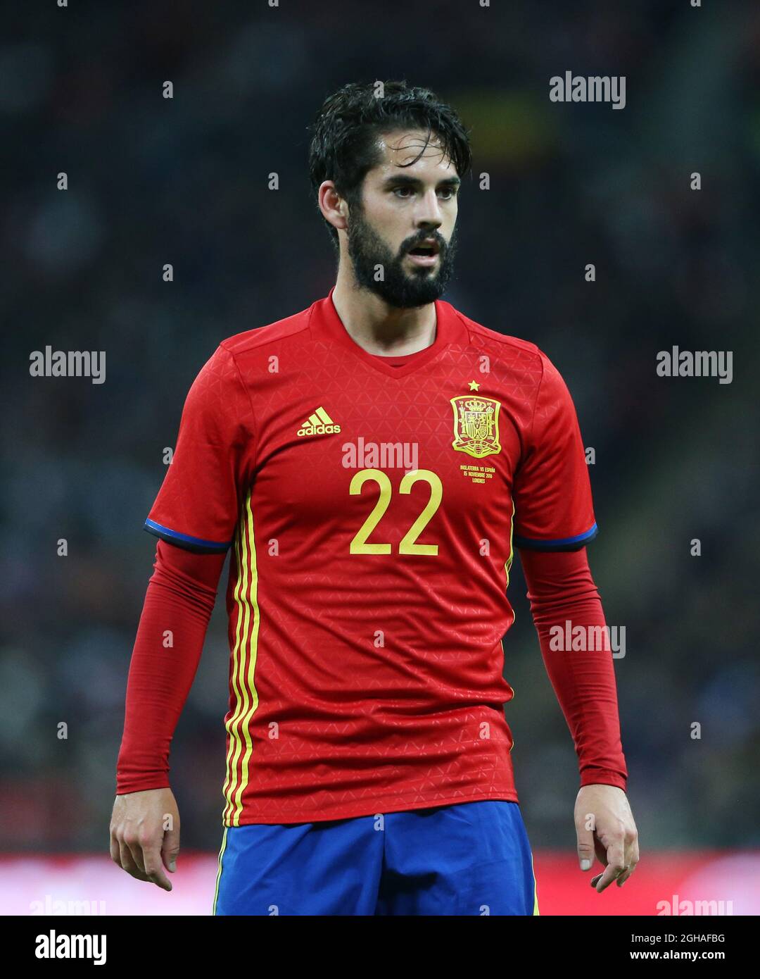 Spain's Isco in action during the friendly match at Wembley Stadium,  London. Picture date November 15th, 2016 Pic David Klein/Sportimage via PA  Images Stock Photo - Alamy