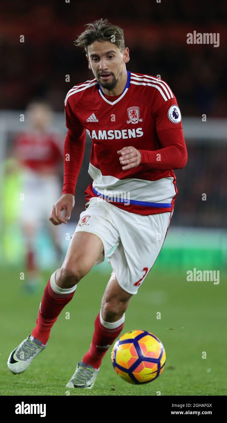 Gaston Ramirez of Middlesbrough during the English Premier League match at the Riverside Stadium, Middlesbrough. Picture date: November 20th, 2016. Pic Simon Bellis/Sportimage  via PA Images Stock Photo