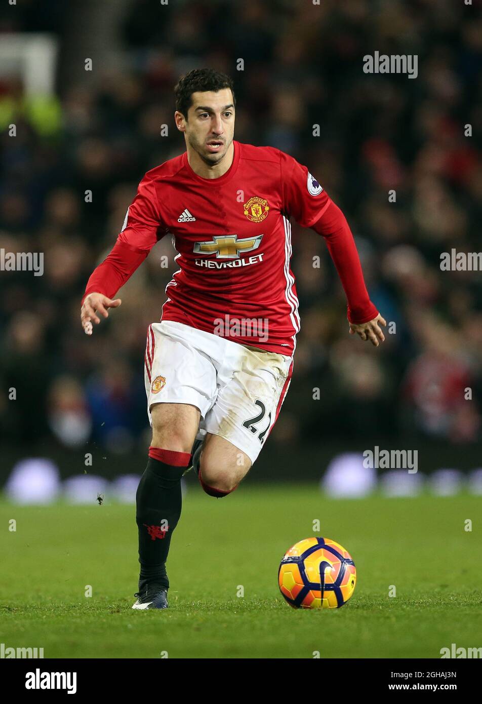 Mkhitaryan in action during a Premier League match