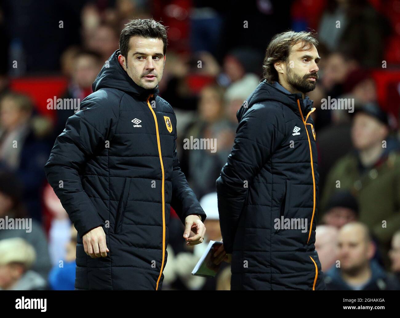 Hull City manager Marco Silva heads for the tunnel at full time during the EFL Cup semi final 1st Leg match at Old Trafford Stadium, Manchester. Picture date: January 10th, 2017. Pic credit should read: Matt McNulty/Sportimage via PA Images Stock Photo