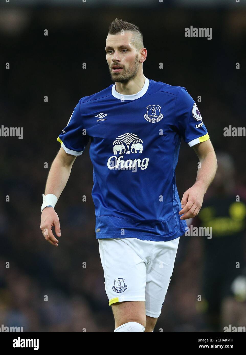Morgan Schneiderin of Everton in action during the English Premier ...