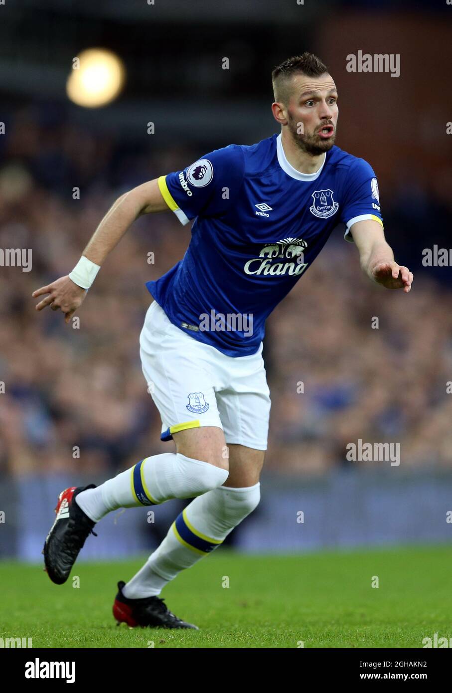 Morgan Schneiderin of Everton during the English Premier League match at Goodison Park Stadium, Liverpool Picture date: January 15th, 2017. Pic Simon Bellis/Sportimage via PA Images Stock Photo