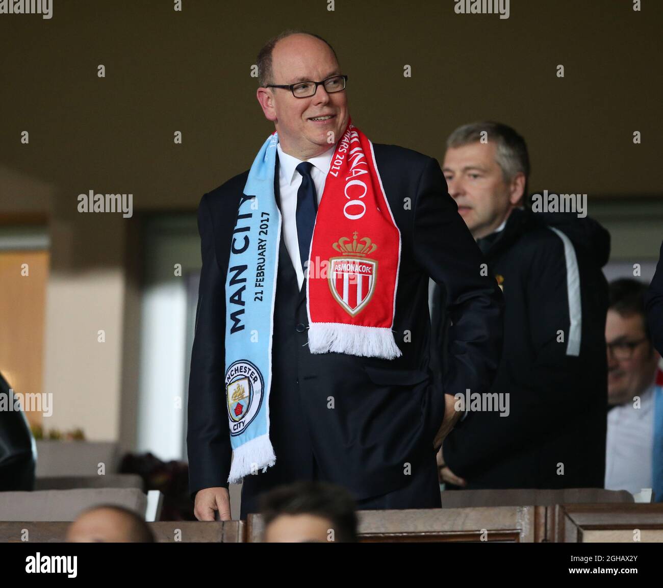 Prince Albert II during the UEFA Champions League Round of 16 2nd Leg match at the Stage Louis ll Stadium, Monaco. Picture date: March 15th, 2017. Pic credit should read: David Klein/Sportimage via PA Images Stock Photo