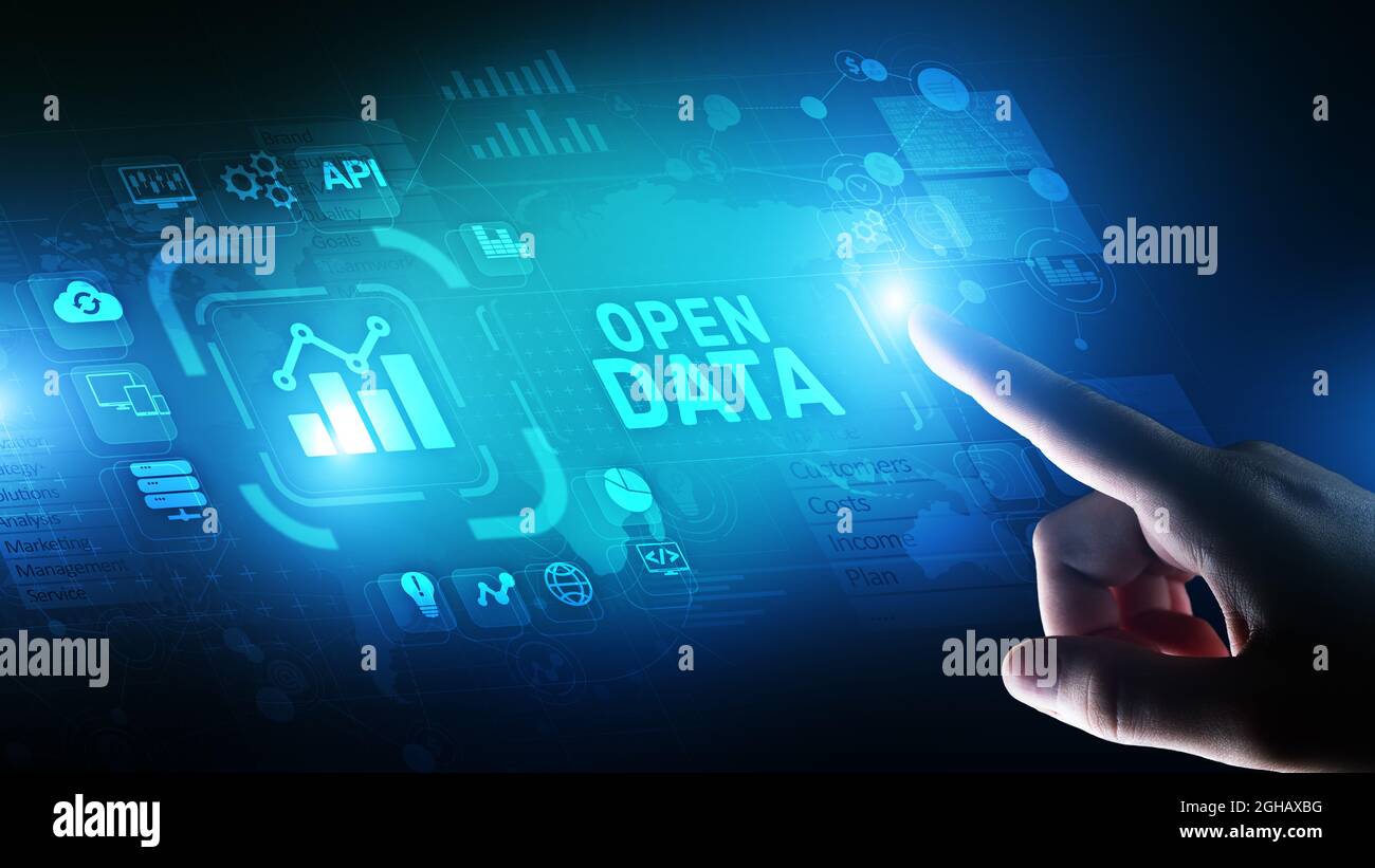Open data database integration api internet technology concept Stock Photo
