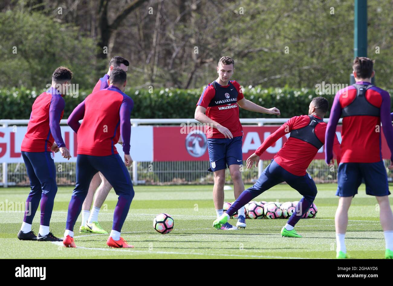 England's Ben Gibson in action during training at Tottenham Hotspur Training Centre, London. Picture date: March 25th, 2017. Pic credit should read: David Klein/Sportimage via PA Images Stock Photo