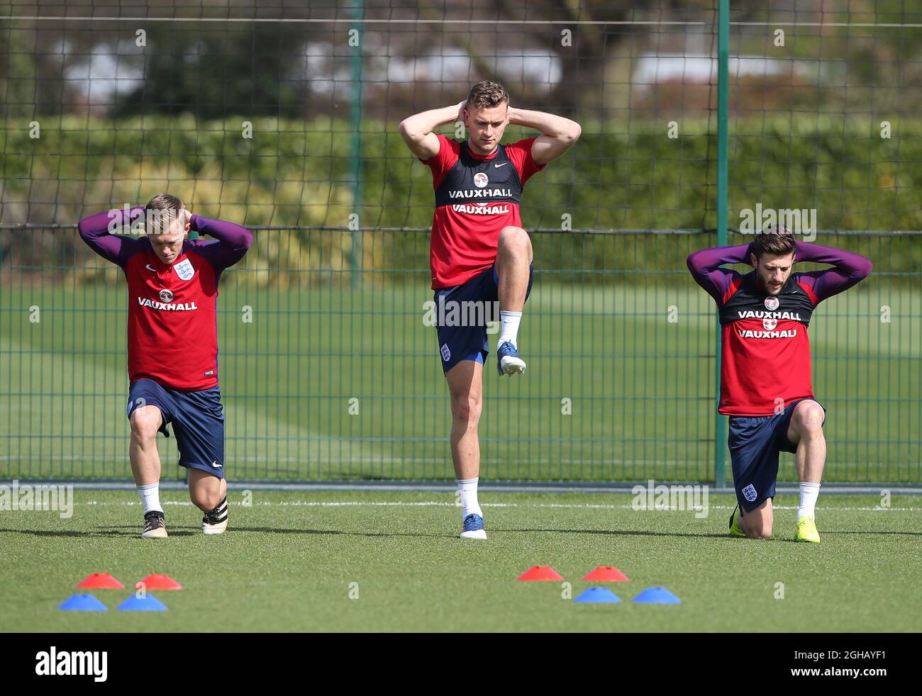 England's Ben Gibson in action during training at Tottenham Hotspur Training Centre, London. Picture date: March 25th, 2017. Pic credit should read: David Klein/Sportimage via PA Images Stock Photo