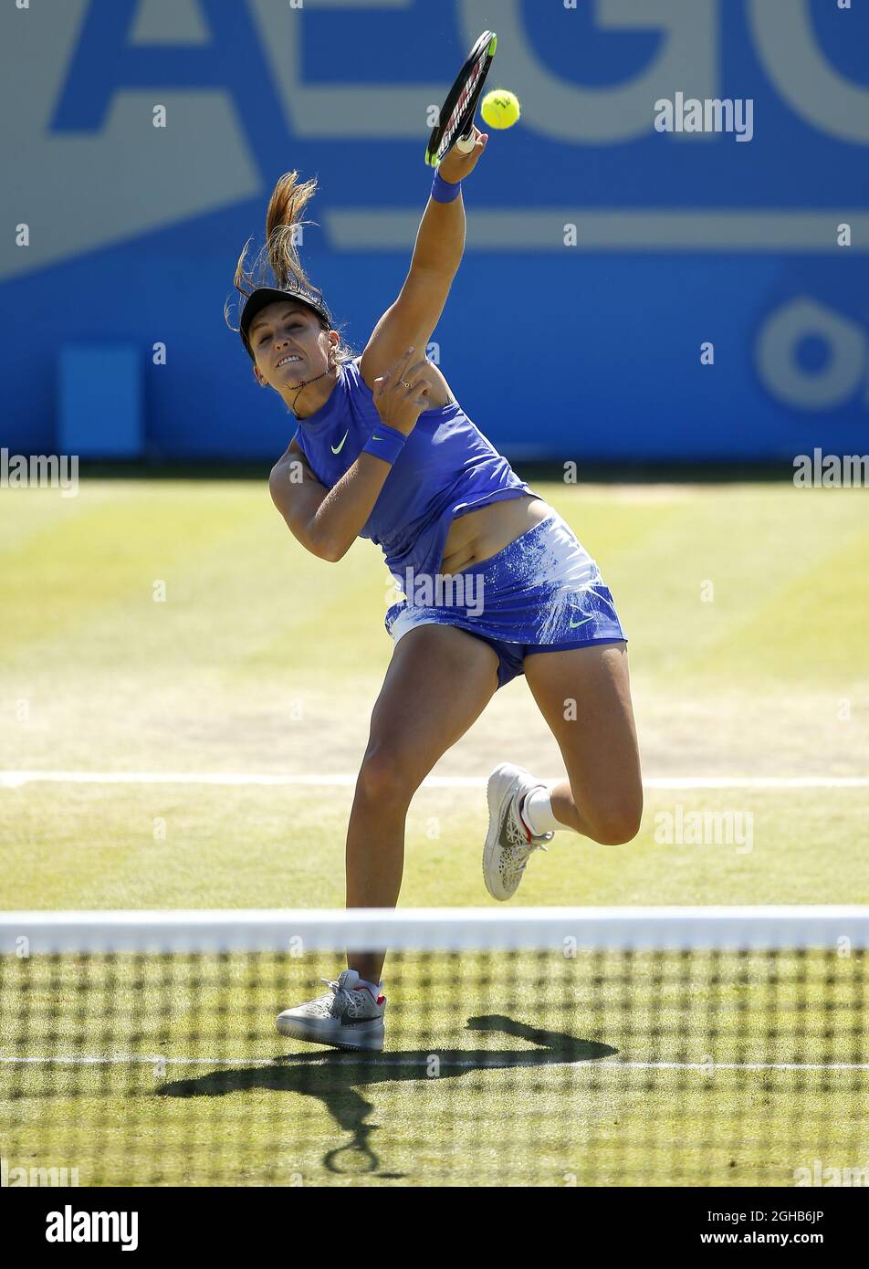 Laura Robson of Great Britain during the AEGON Nottingham Day 7 at the Nottingham Tennis Centre. Picture date: June 18th, 2017. Picture credit should read: Matt McNulty/Sportimage via PA Images Stock Photo