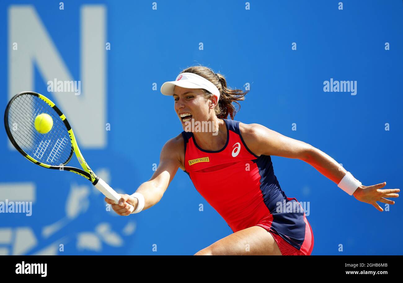 Johana Konta of Great Britain during the AEGON Nottingham Day 7 at the Nottingham Tennis Centre. Picture date: June 18th, 2017. Picture credit should read: Matt McNulty/Sportimage via PA Images Stock Photo
