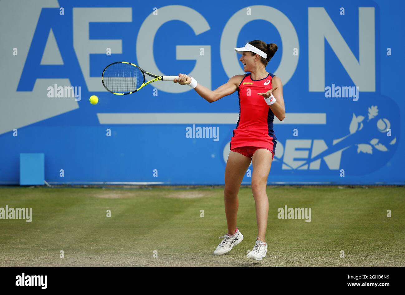 Johana Konta of Great Britain during the AEGON Nottingham Day 7 at the Nottingham Tennis Centre. Picture date: June 18th, 2017. Picture credit should read: Matt McNulty/Sportimage via PA Images Stock Photo