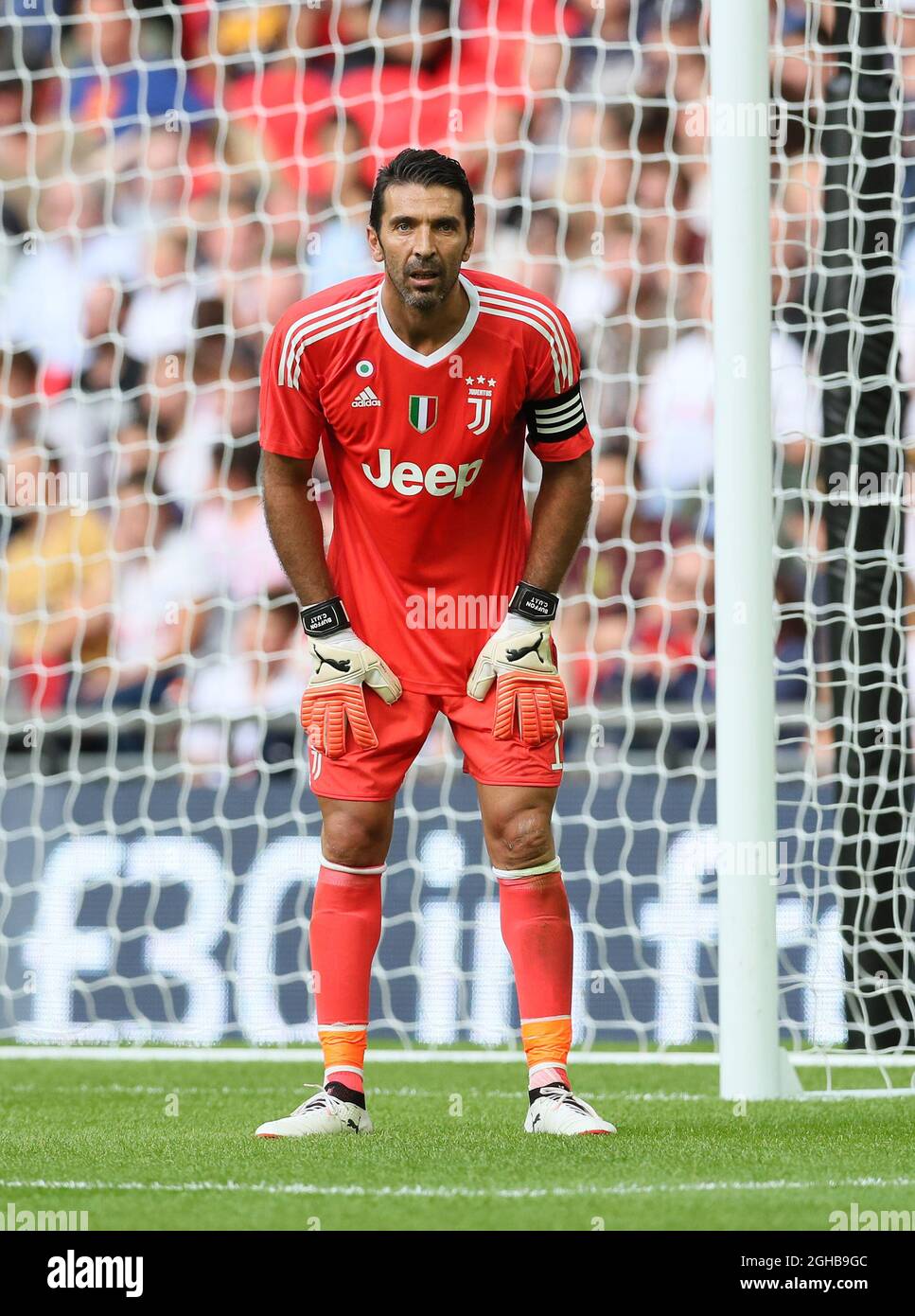 Juventus Gianluigi Buffon looks on during the pre season match at ...