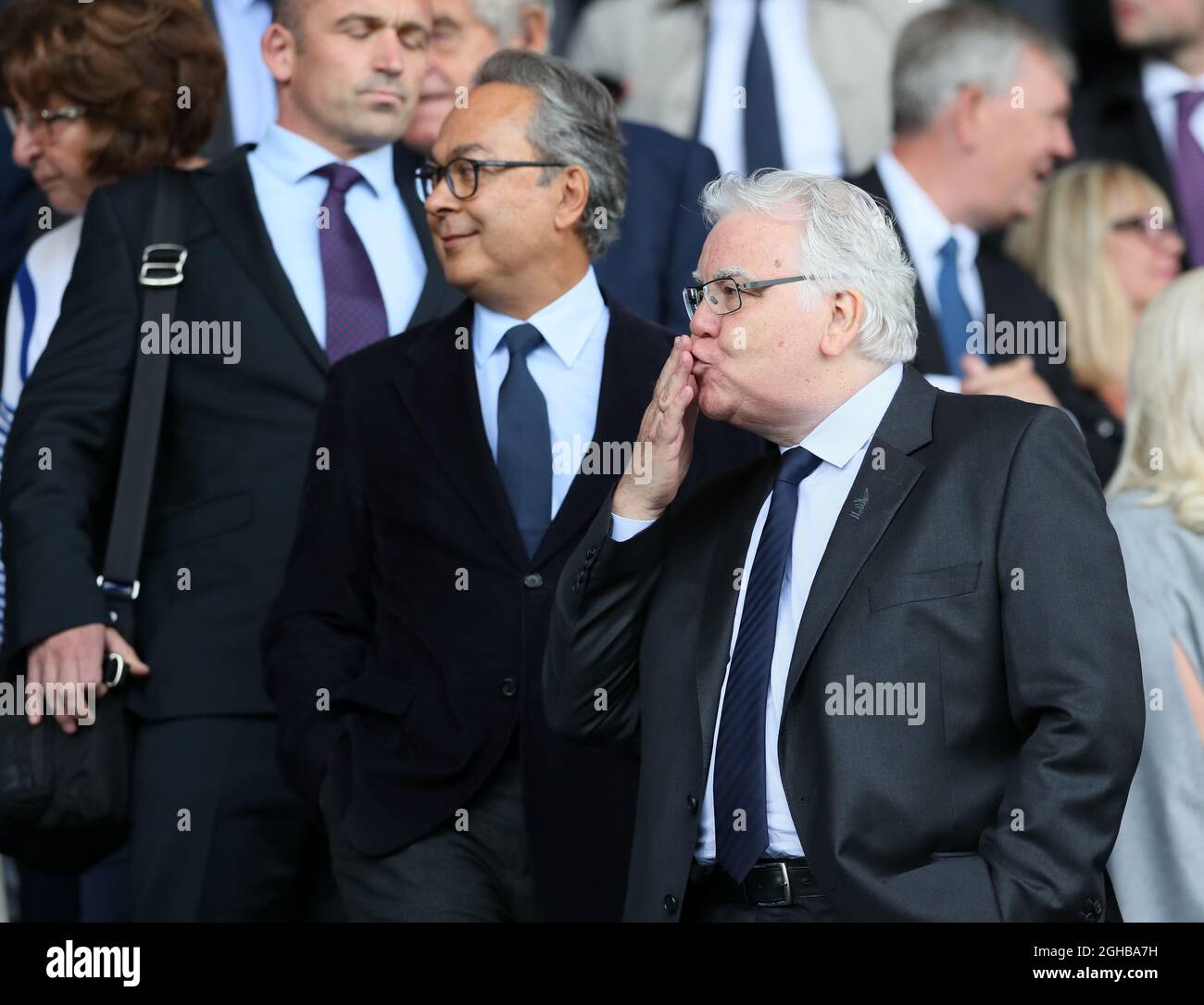 Everton's Bill Kenwright looks on during the premier league match at Goodison Park, Liverpool. Picture date 12th August 2017. Picture credit should read: David Klein/Sportimage via PA Images Stock Photo