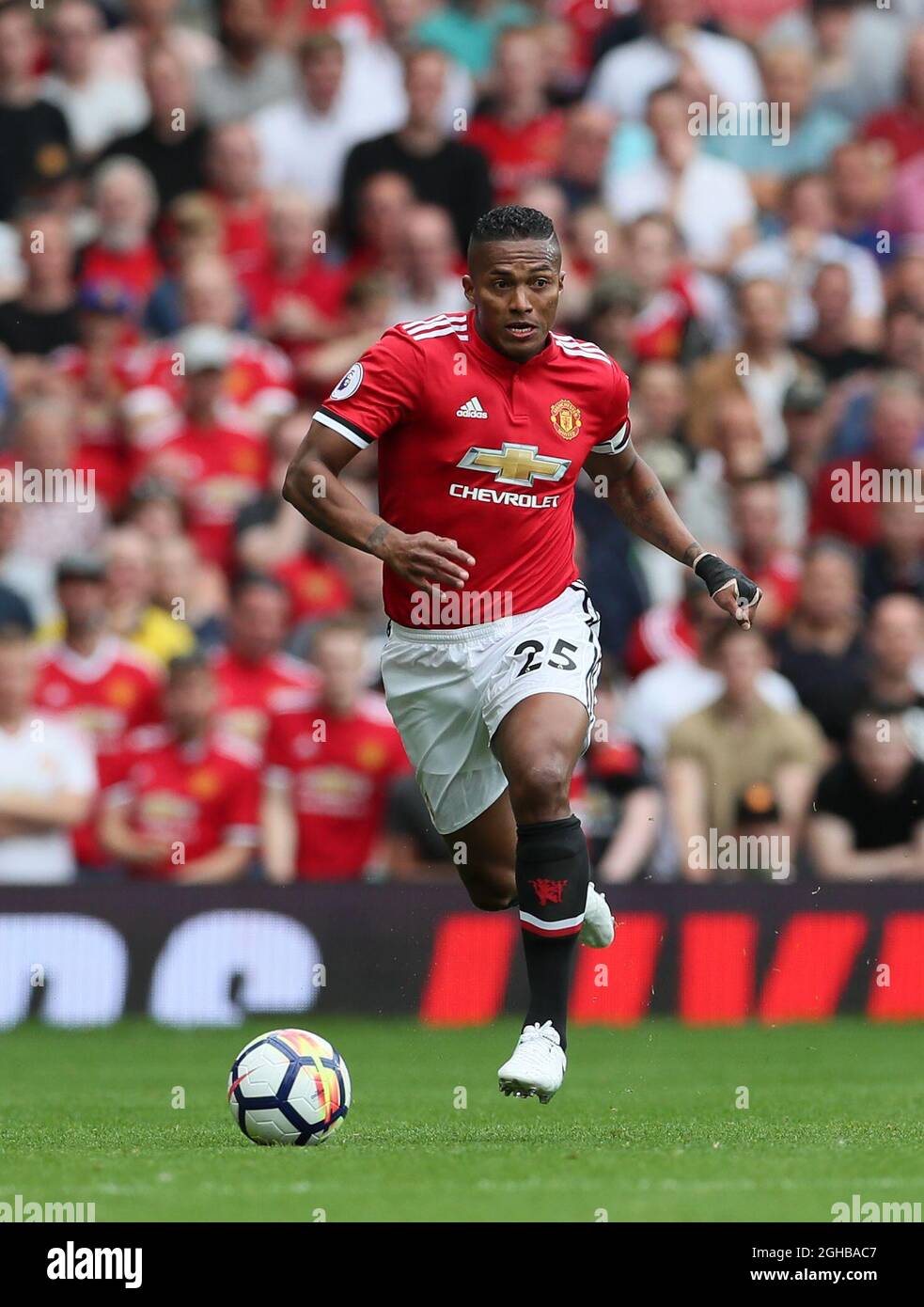 Manchester United's Antonio Valencia in action during the premier league match at Old Trafford Stadium, Manchester. Picture date 13th August 2017. Picture credit should read: David Klein/Sportimage via PA Images Stock Photo