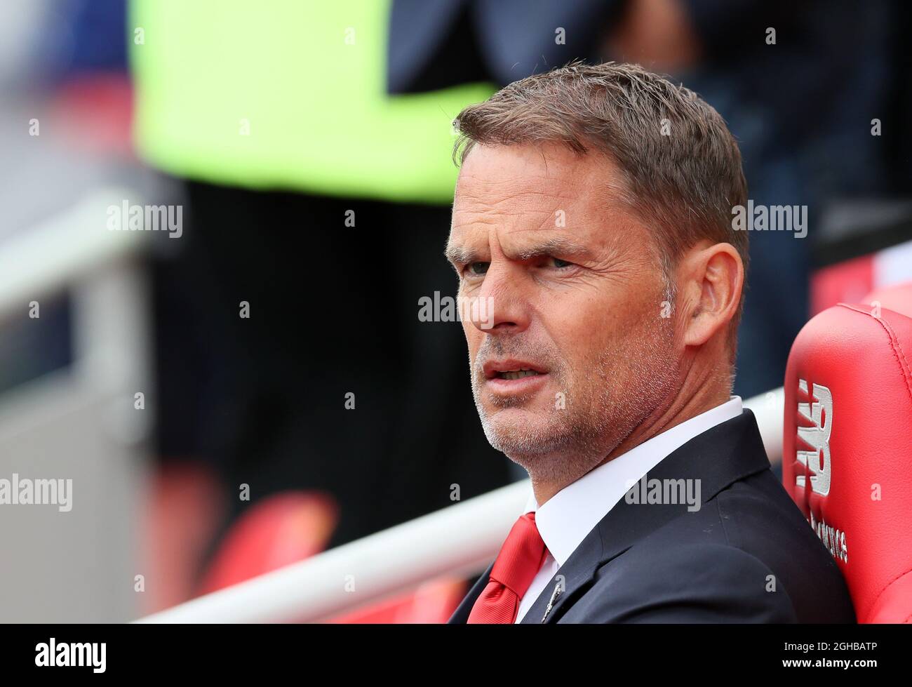 Crystal Palace's Frank De Boer looks on during the premier league match at the Anfield Stadium, Liverpool. Picture date 19th August 2017. Picture credit should read: David Klein/Sportimage via PA Images Stock Photo