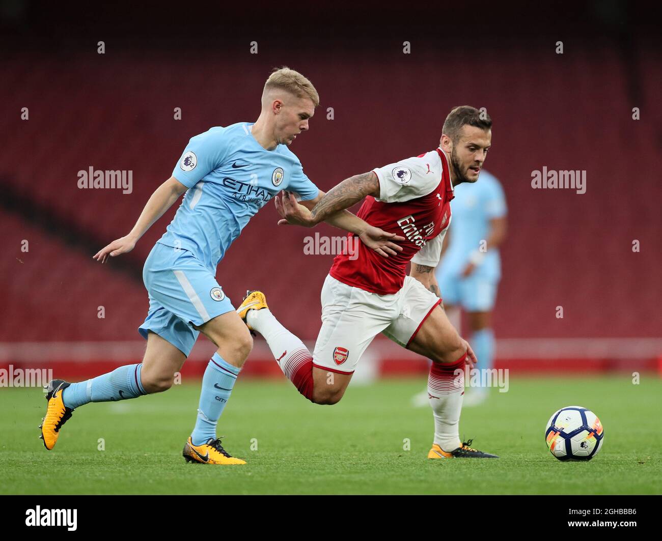 Arsenal's Jack Wilshere in action during the premier league 2 match at the Emirates Stadium, London. Picture date 21st August 2017. Picture credit should read: David Klein/Sportimage via PA Images Stock Photo