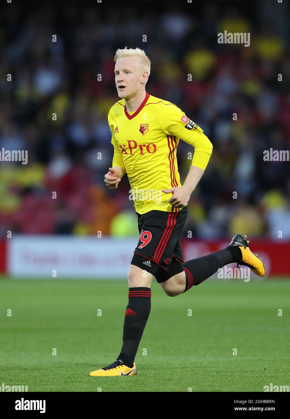 Watford's Will Hughes in action during the Carabao cup match at Vicarage Road Stadium, Watford. Picture date 22nd August 2017. Picture credit should read: David Klein/Sportimage via PA Images Stock Photo
