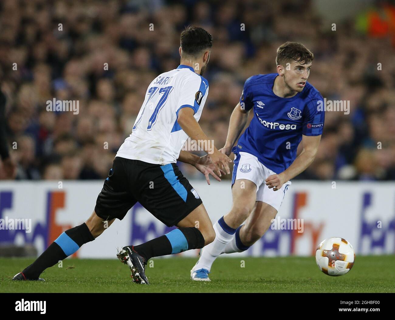 Jonjoe Kenny of Everton during the Europa League Group E match at ...