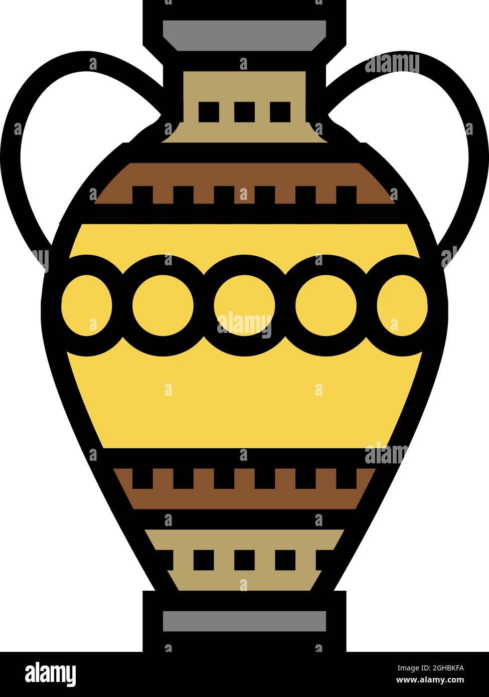 amphora ancient rome color icon vector illustration Stock Vector Image ...