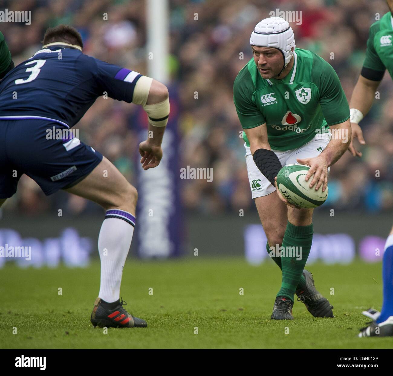 Rory Best of Ireland during the Six Nations Championship match at the Aviva  Stadium, Dublin. Picture date 10th March 2018. Picture credit should read:  Craig Watson/Sportimage via PA Images Stock Photo -