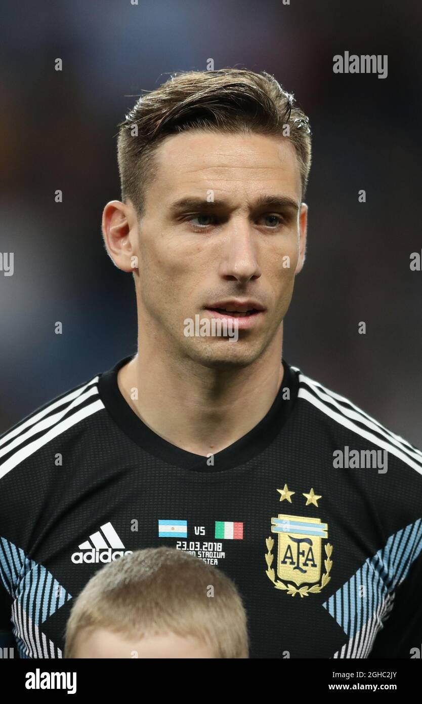 Lucas Biglia of Argentina during the International Friendly match at the Etihad Stadium, Manchester. Picture date: 23rd March 2018. Picture credit should read: Simon Bellis/Sportimage via PA Images Stock Photo