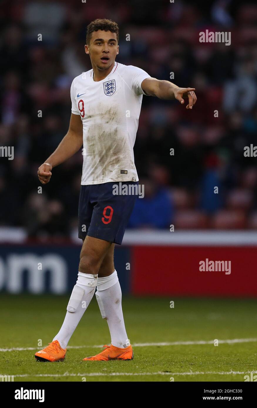 Dominic Calvert Lewin of England during the Euro U21 Qualifying match at  Bramall Lane Stadium, Sheffield. Picture date: 27th March 2018. Picture credit should read: Simon Bellis/Sportimage via PA Images Stock Photo