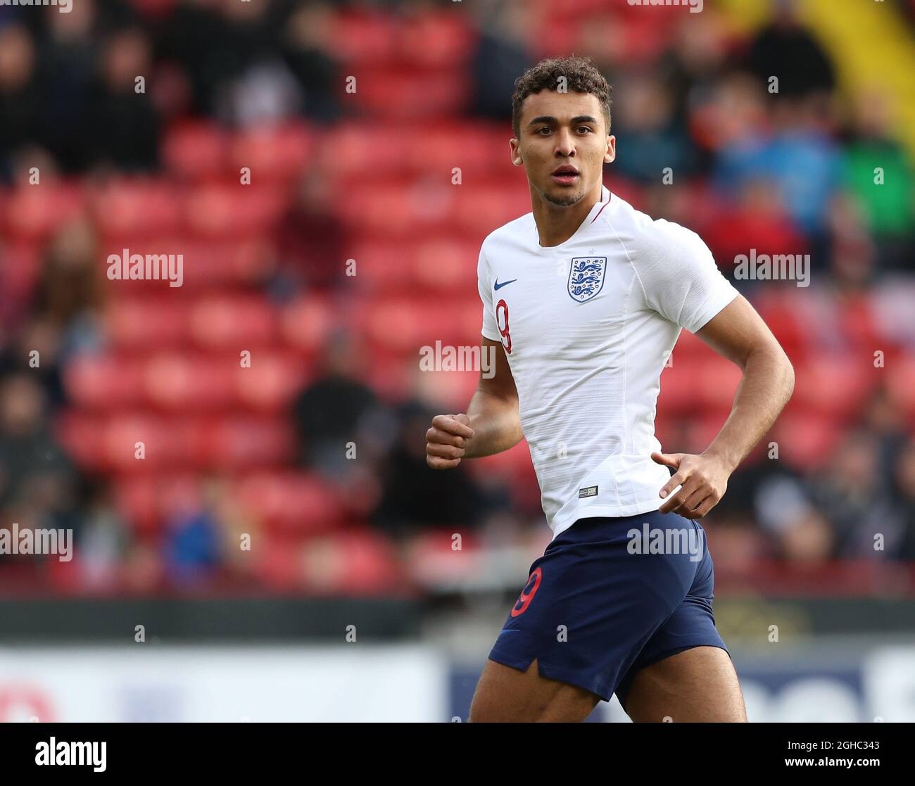 Dominic Calvert Lewin of England during the Euro U21 Qualifying match at  Bramall Lane Stadium, Sheffield. Picture date: 27th March 2018. Picture credit should read: Simon Bellis/Sportimage via PA Images Stock Photo