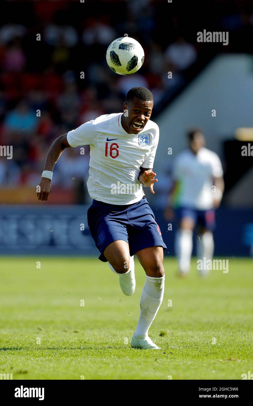 Rayhaan Tulloch of England during the group stage match at Bank's Stadium, Walsall. Picture date 7th May 2018. Picture credit should read: Malcolm Couzens/Sportimage via PA Images Stock Photo