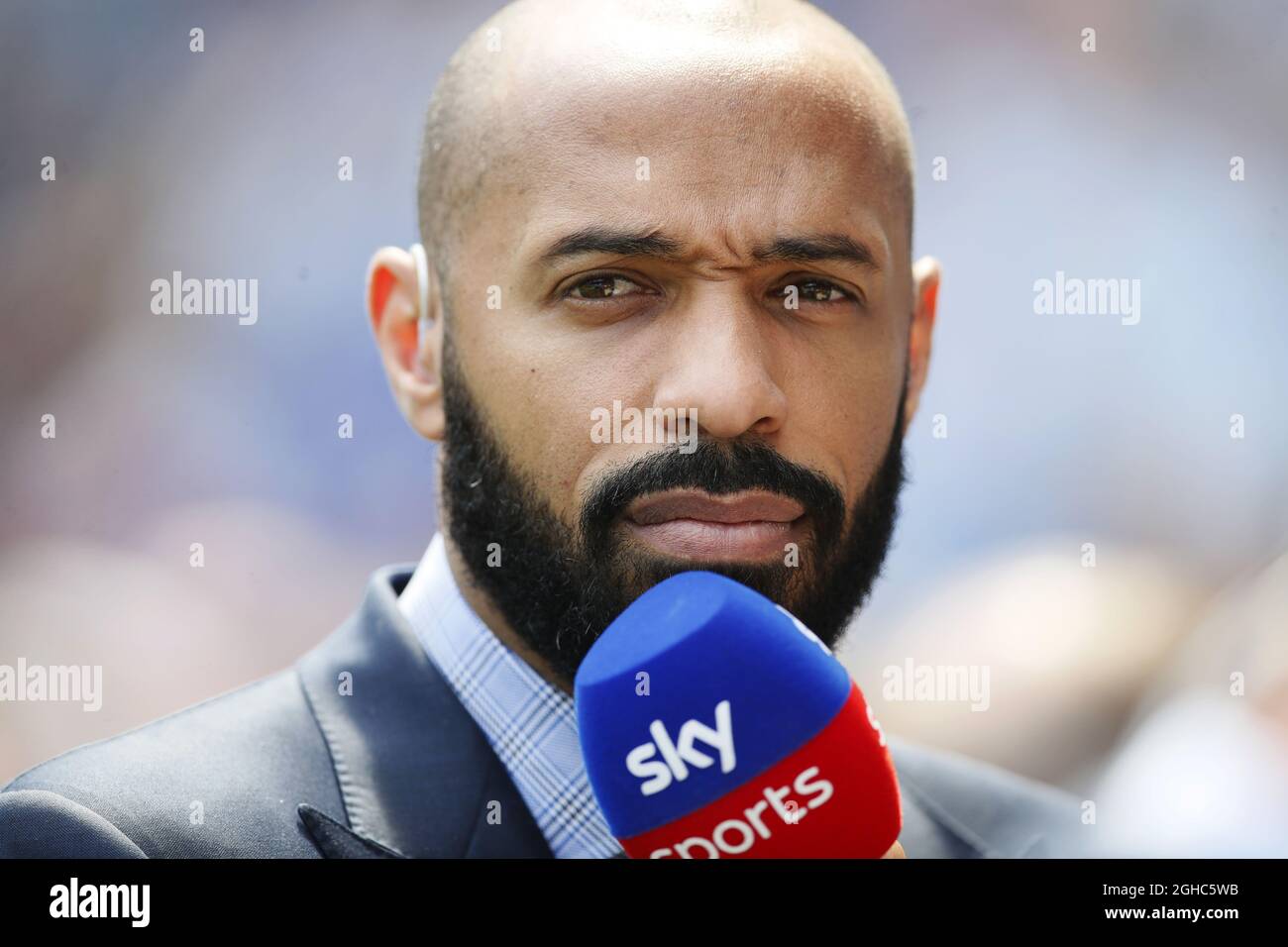 Skysports Thierry Henry during the premier league match at Etihad Stadium, Manchester. Picture date 5th May 2018. Picture credit should read: David Klein/Sportimage via PA Images Stock Photo