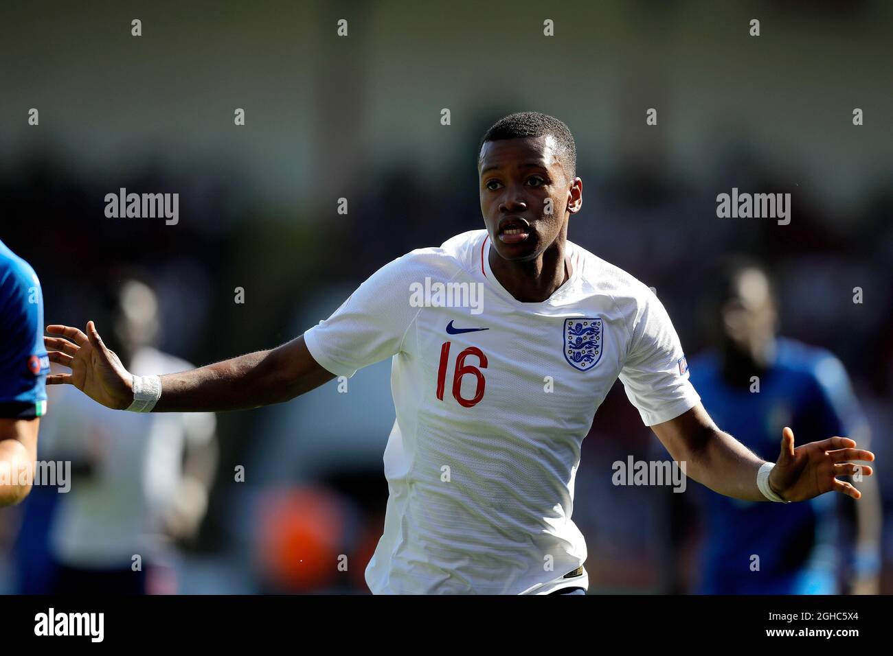 Rayhaan Tulloch of England during the group stage match at Bank's Stadium, Walsall. Picture date 7th May 2018. Picture credit should read: Malcolm Couzens/Sportimage via PA Images Stock Photo