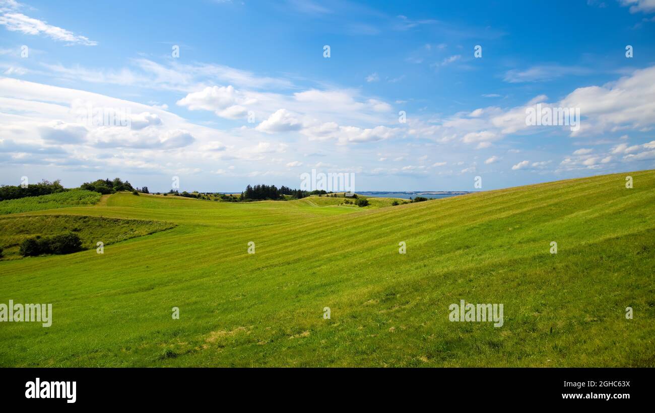 Landscape at the Limfjord in Denmark Stock Photo