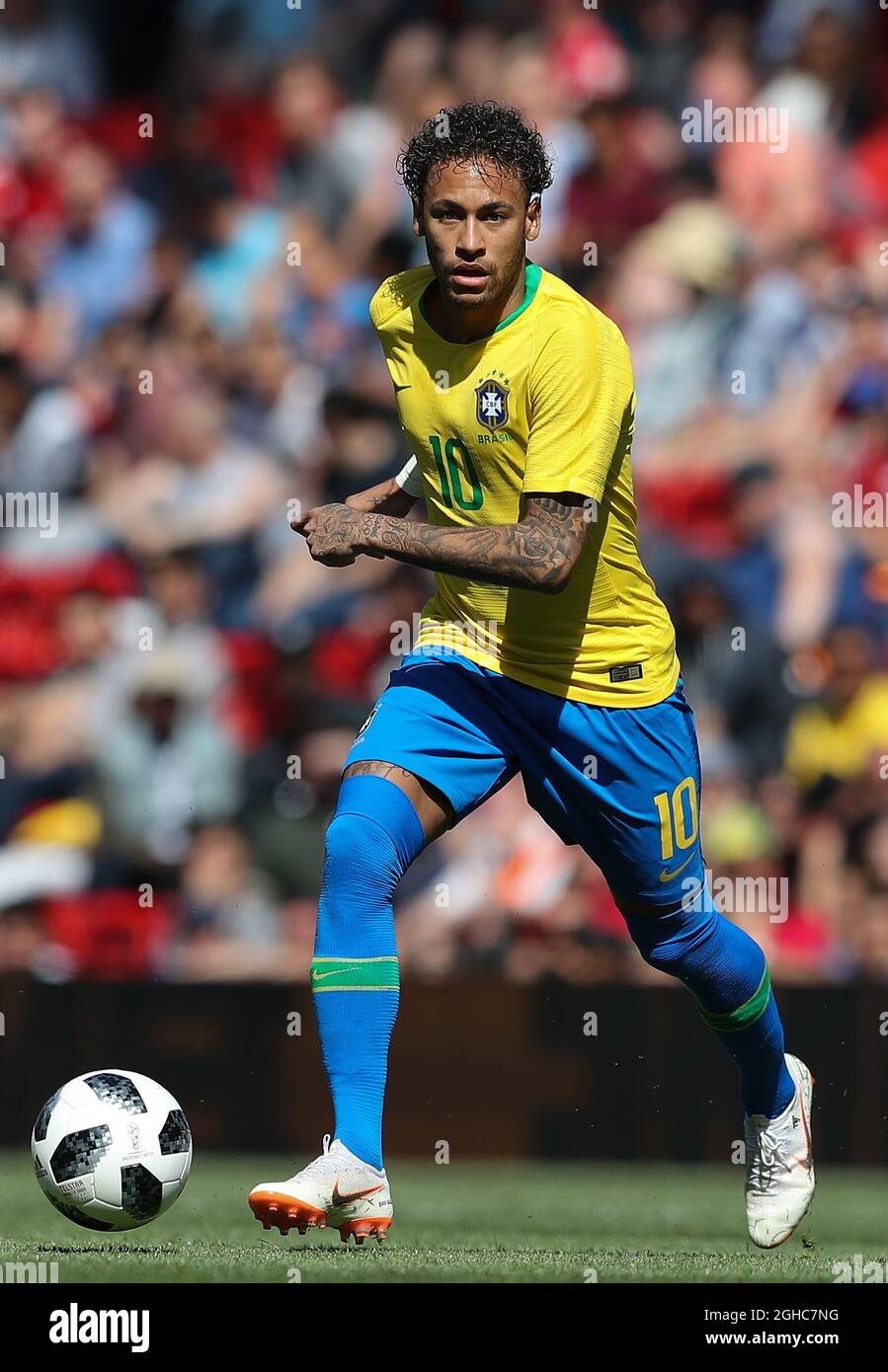 Neymar Junior of Brazil during the International Friendly match at Anfield Stadium, Liverpool. Picture date 3rd June 2018. Picture credit should read: Simon Bellis/Sportimage via PA Images Stock Photo