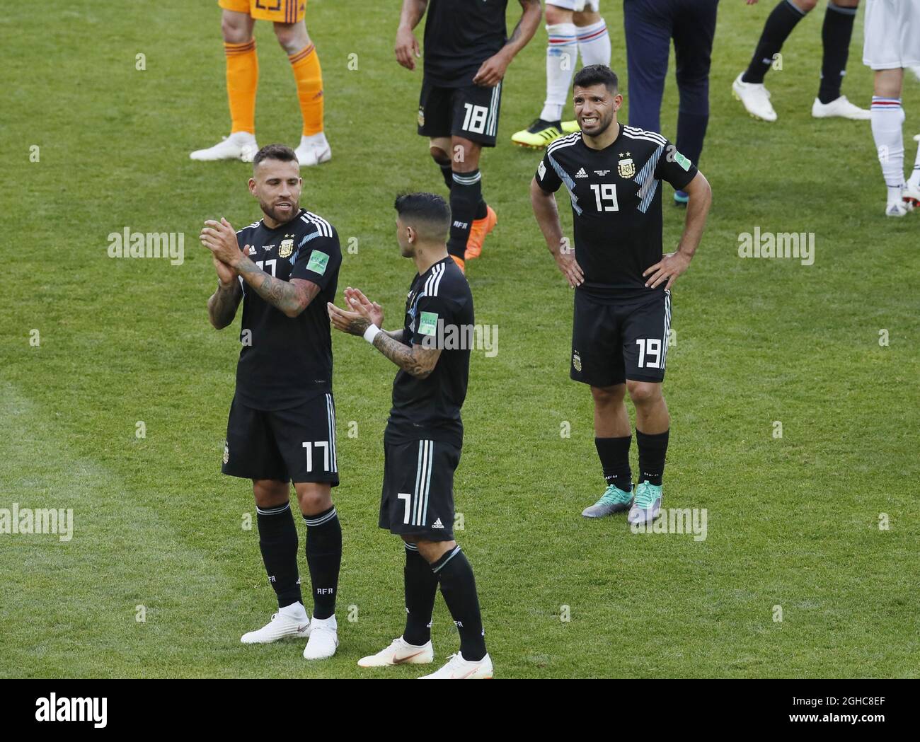 Sergio Aguero of Argentina dejected during the FIFA World Cup 2018 Group D match at the Spartak Stadium, Moscow. Picture date 15th June 2018. Picture credit should read: David Klein/Sportimage via PA Images Stock Photo