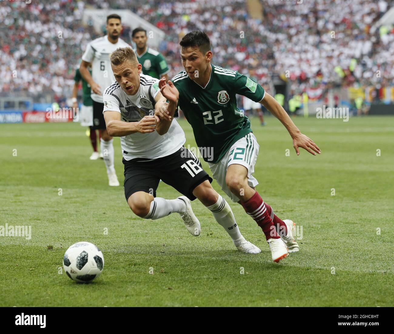 2018 Moscou Rússia Torcedores Alemães Mexicanos Nas Arquibancadas Copa Mundo  — Fotografia de Stock Editorial © m.iacobucci.tiscali.it #200258532