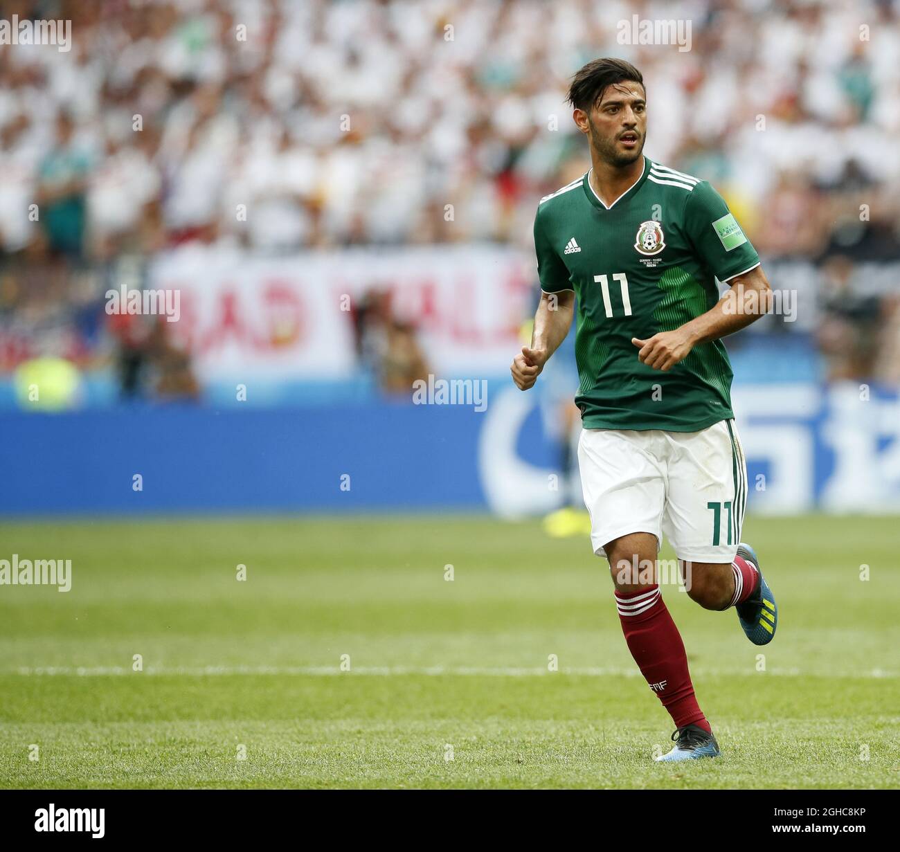 Mexico's Carlos Vela in action during the FIFA World Cup 2018 Group F