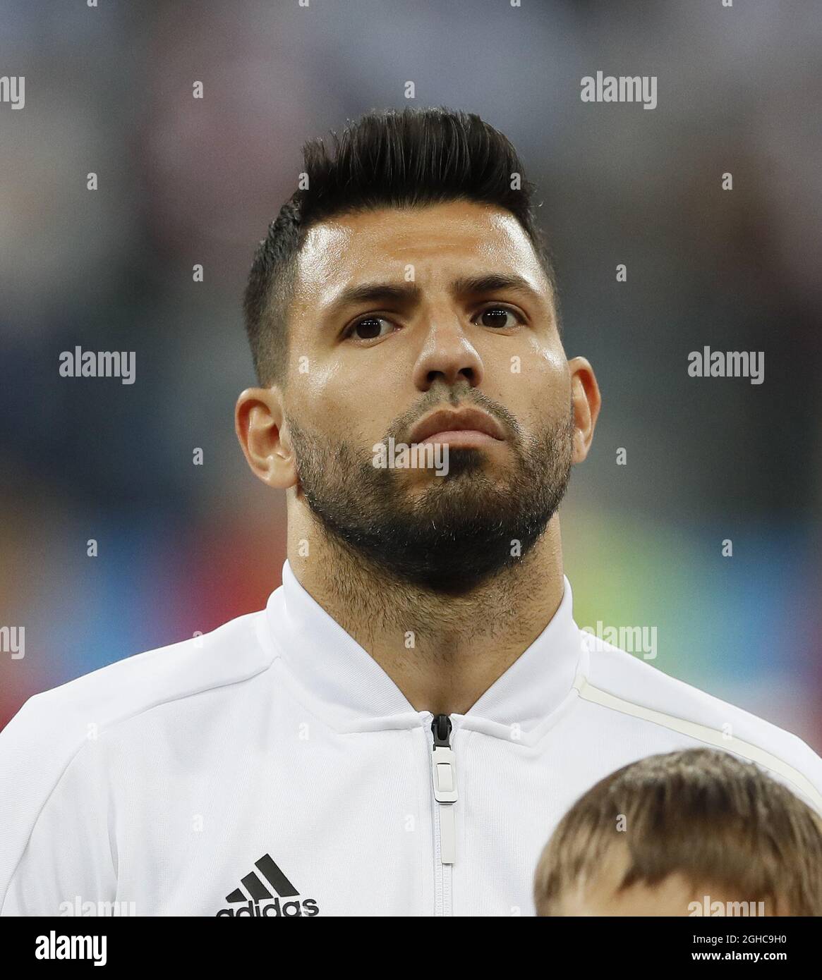 Argentina's Sergio Aguero in action during the FIFA World Cup 2018 Group D match at the Nizhny Novgorod Stadium, Nizhny Novgorod. Picture date 21st June 2018. Picture credit should read: David Klein/Sportimage via PA Images Stock Photo