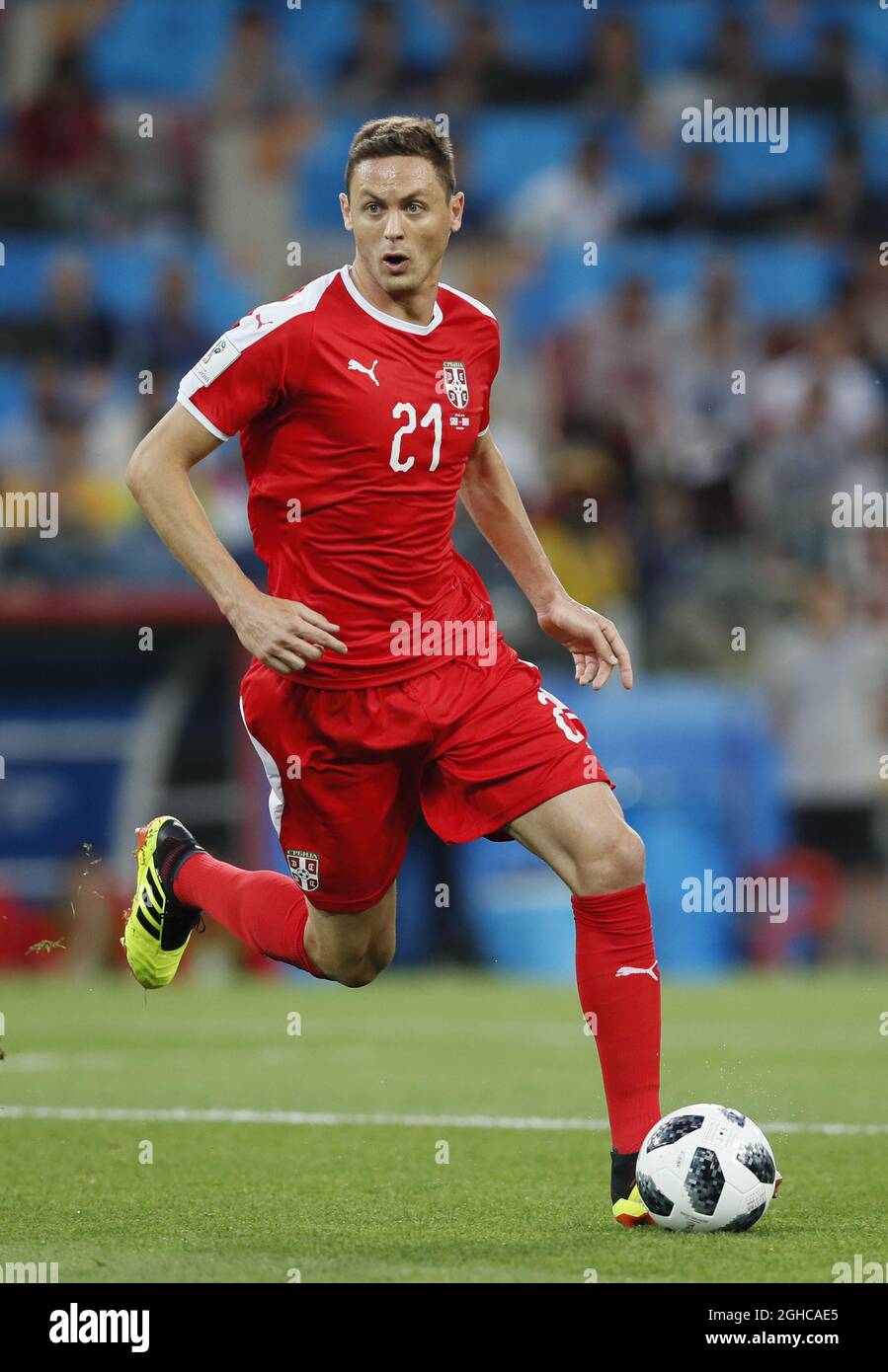 Nemanja Matic of Serbia during the FIFA World Cup 2018 Group E match at the Spartak Stadium, Moscow. Picture date 27th June 2018. Picture credit should read: David Klein/Sportimage via PA Images Stock Photo
