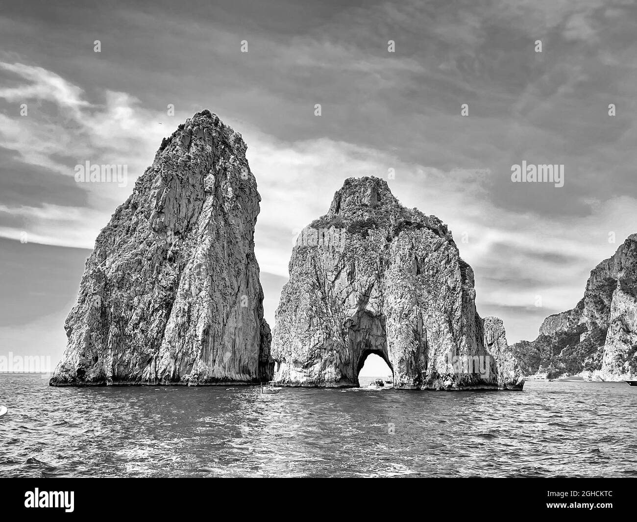 Capri Italy Black And White