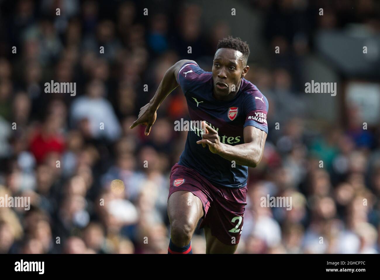 Danny Welbeck of Arsenal during the Premier League match at the Craven Cottage Stadium, London. Picture date 7th October 2018. Picture credit should read: Craig Mercer/Sportimage via PA Images Stock Photo