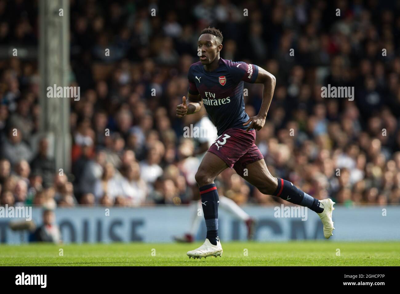 Danny Welbeck of Arsenal during the Premier League match at the Craven Cottage Stadium, London. Picture date 7th October 2018. Picture credit should read: Craig Mercer/Sportimage via PA Images Stock Photo