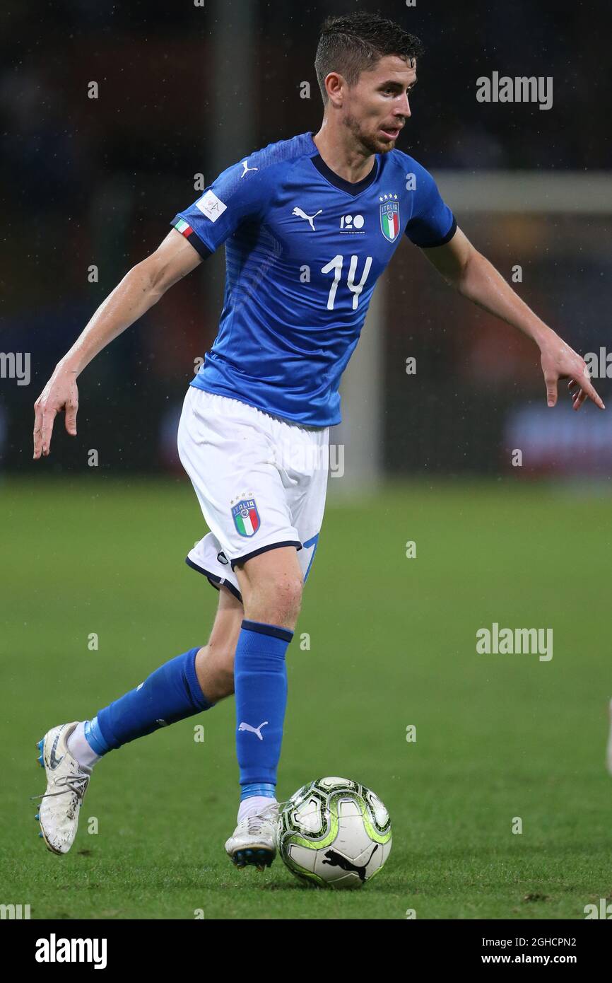 Jorginho of Italy during the International Friendly match at the Luigi Ferraris Stadium, Genoa. Picture date 10th October 2018. Picture credit should read: Jonathan Moscrop/Sportimage via PA Images Stock Photo