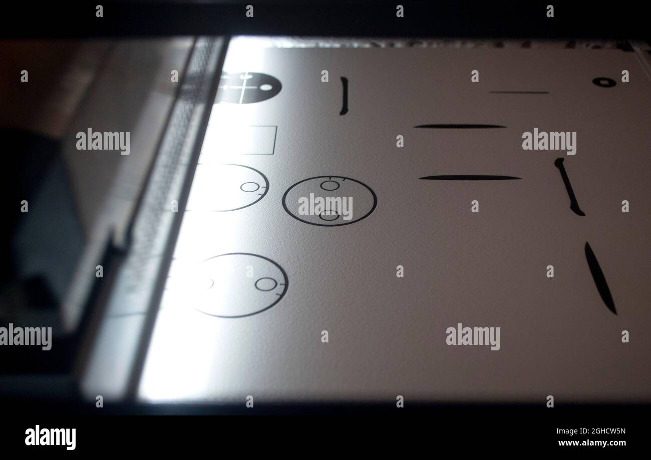 Industrial powder 3D printer printing process closeup Stock Photo Alamy