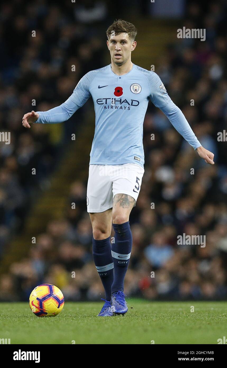 John Stones of Manchester City during the Premier League match at the Etihad Stadium, Manchester. Picture date 11th November 2018. Picture credit should read: Andrew Yates/Sportimage  via PA Images Stock Photo