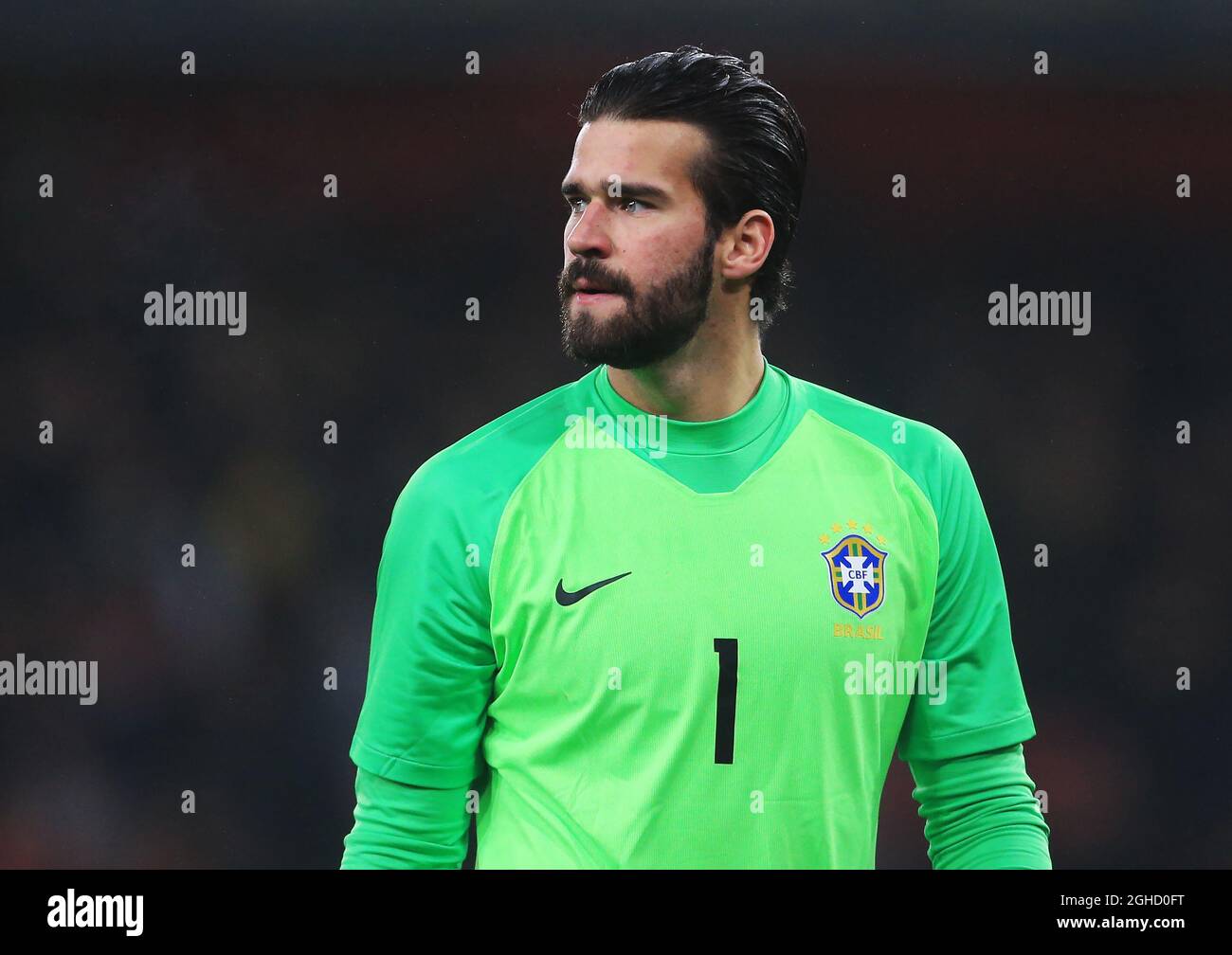 Alisson Becker of Brazil during the International Friendly match