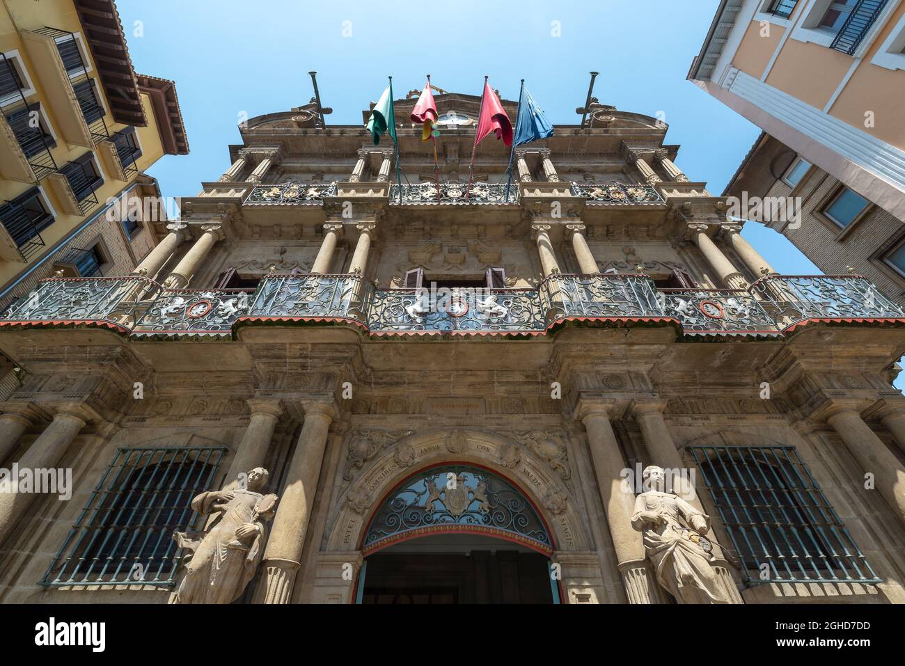 Town hall of Pamplona, Navarre, Spain Stock Photo