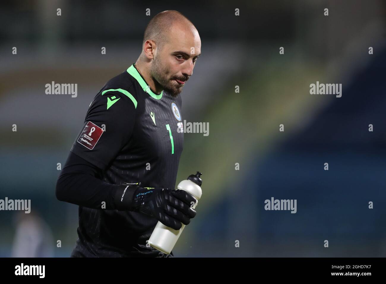 Serravalle, Italy, 5th September 2021. Elia Benedettini of San Marino reacts during the FIFA World Cup qualifiers match at San Marino Stadium, Serravalle. Picture credit should read: Jonathan Moscrop / Sportimage Stock Photo