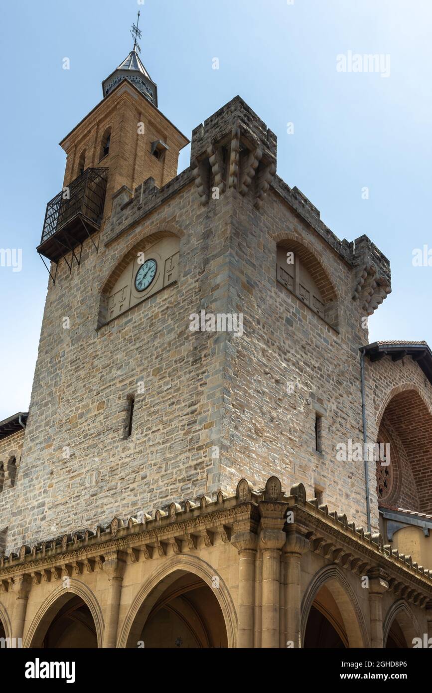 Church of San Nicolas, Pamplona, Spain Stock Photo