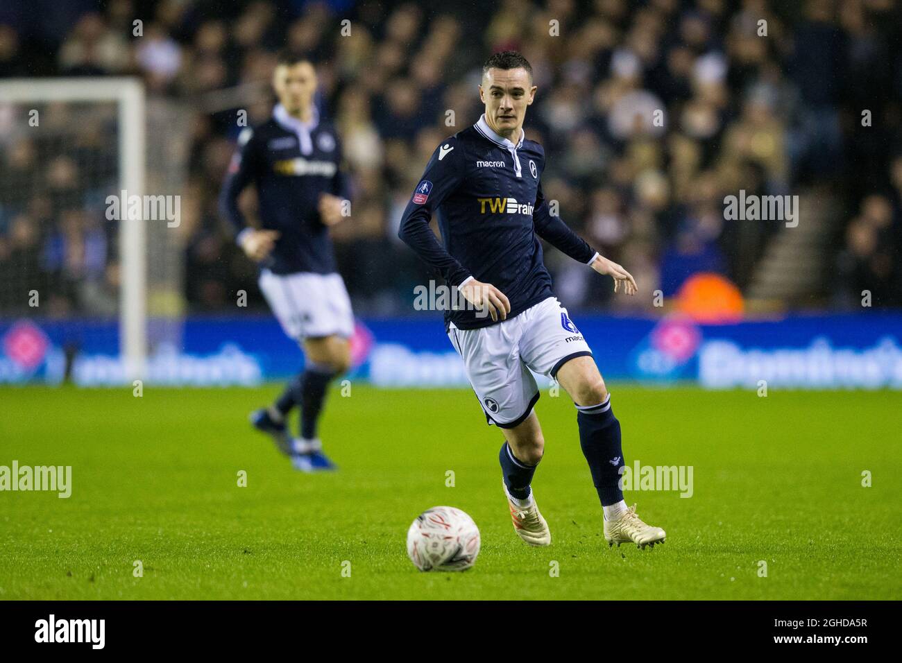 Shaun Williams of Millwall in action during the FA Cup fourth round match at The Den, London. Picture date: 26th January 2019. Picture credit should read: Craig Mercer/Sportimage via PA Images Stock Photo