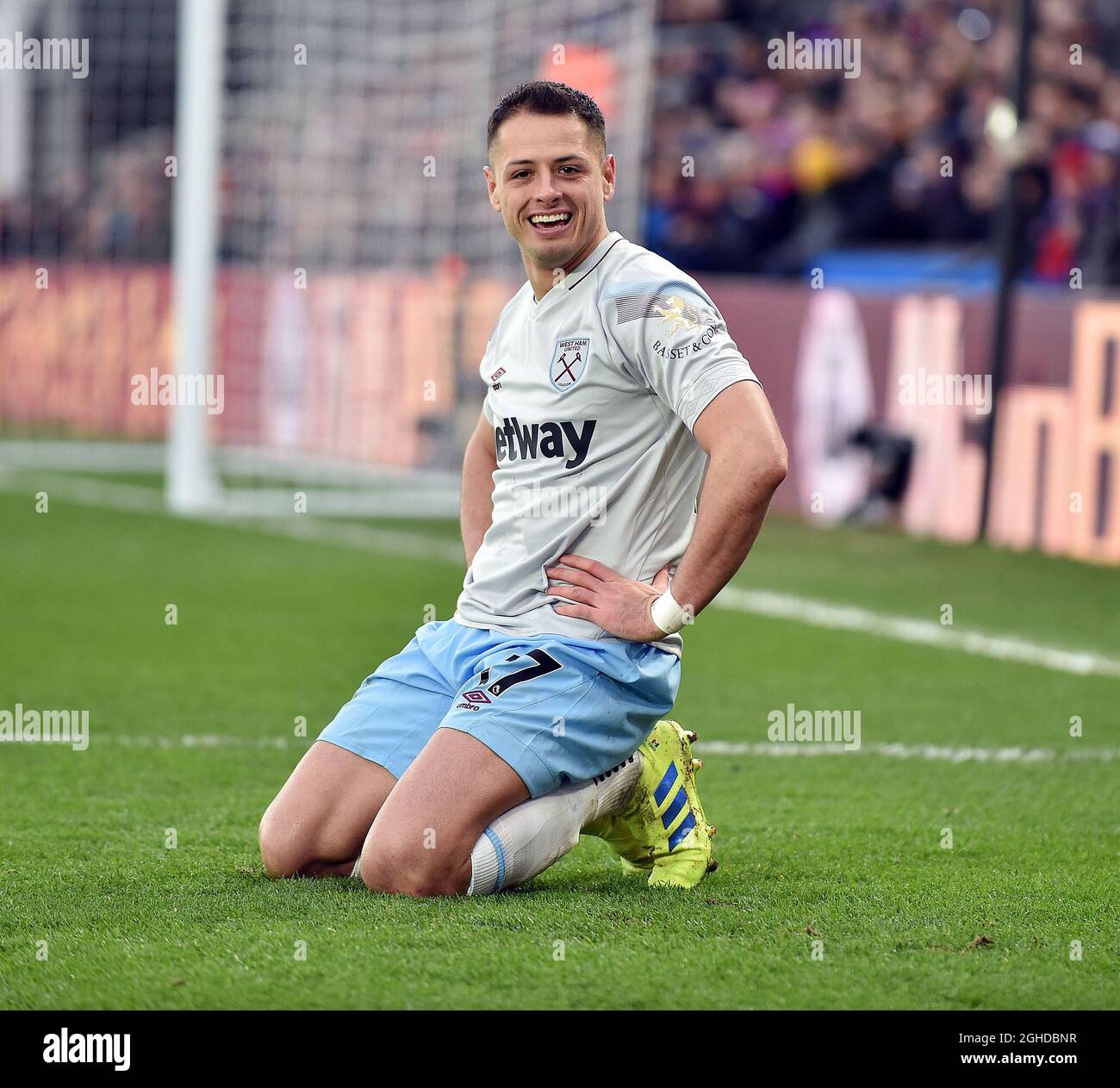 Javier Hernandez & Chicharito of West Ham United during the Premier League  match at Selhurst Park,