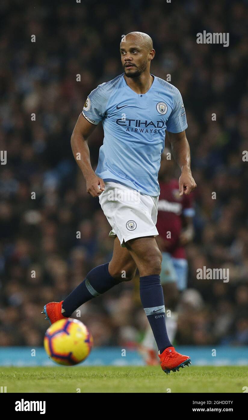 Vincent Kompany of Manchester City during the Premier League match at the Etihad Stadium, Manchester. Picture date: 27th February 2019. Picture credit should read: Andrew Yates/Sportimage via PA Images Stock Photo